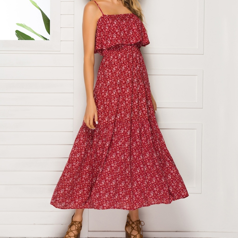 Red Floral dress